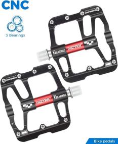 img 3 attached to 🚵 Kemimoto Mountain Bike Pedals, Lightweight Aluminum 9/16" with 3 Bearings, Ideal for MTB, BMX, Road Bikes - Pack of 2