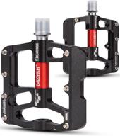 🚵 kemimoto mountain bike pedals, lightweight aluminum 9/16" with 3 bearings, ideal for mtb, bmx, road bikes - pack of 2 logo