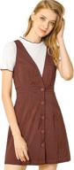 👗 stylish allegra k women's valentine's day plaid houndstooth pinafore dress with overalls suspenders logo