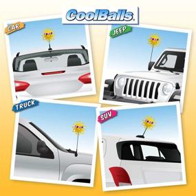 img 3 attached to 🕶️ Coolballs California Sunshine Car Antenna Topper and Mirror Dangler: Pink Sunglasses - Fun and Cute Car Accessory