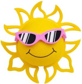 img 4 attached to 🕶️ Крутые шарики California Sunshine для автомобильной антенны и зеркала: розовые солнечные очки - веселый и милый автомобильный аксессуар