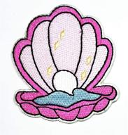 🐚 pink pearl seashell mermaid patch: delightful ocean series applique for kids - sharks, whales, seahorses, and more! logo