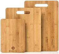 🔪 brookline wood cutting board set - premium bamboo charcuterie boards for home & kitchen accessories - organic, bpa free - ideal for cooking, butcher block, cheese, vegetable chopping логотип