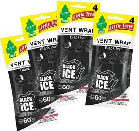 img 3 attached to 🌲 Efficient 4-Pack Little Trees Vent Wrap Air Freshener for Cars - Black Ice Scent