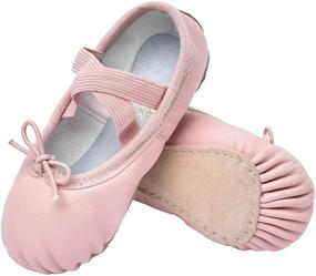 img 4 attached to 🩰 Top-Quality Stelle Girls Leather Ballet Shoes Slippers: Perfect for Kids and Toddlers