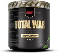 power through your workout with redcon1 total war preworkout! boost 💪 energy, endurance, and focus with beta-alanine and caffeine (green apple) - 30 servings logo