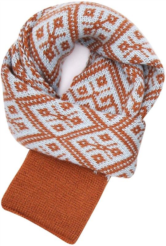 toddler infant scarves knitted caramel girls' accessories 로고
