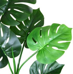 img 2 attached to Fopamtri Artificial Monstera Deliciosa Plant 31 Inch Faux Swiss Cheese Tropical Plant for Indoor Outdoor Home Office Store, Perfect Housewarming Gift