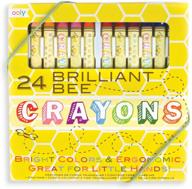 🖍️ натуральные пчелиные восковые карандаши ooly - набор из 24 штук (133-50): яркие цвета для творчества. логотип