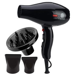 img 4 attached to 💨 Osensia Professional Hair Dryer with Diffuser - 1875W Ionic Tourmaline Ceramic Blow Dryer for Silky, Frizz-Free Style + 2 Concentrator Attachments