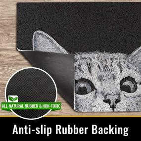 img 2 attached to 🐱 Durable & Washable MR FANTASY Cat Front Door Mat - Mud Absorbent & Anti-Slip Rug for Indoor/Outdoor Use, Patio & Entryway Welcome Mat with Rubber Backing - 17x29 Inches