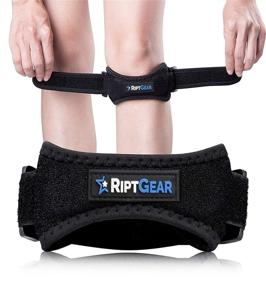 img 4 attached to 🏋️ RiptGear Patella Knee Strap - Ultimate Support for Jumper’s Knee & Runner’s Knee - Adjustable Universal Fit for Men and Women - Ideal for Volleyball, Baseball, and Basketball