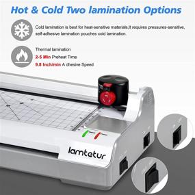 img 2 attached to 📐 Laminator Machine with 70 Laminating Sheets: Ideal for Home, Office, and School Use - A3/A4/A6 Compatible with Cutter, Corner Rounder, and Multiple Function Hot & Cold System - 13 inches