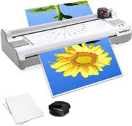 📐 laminator machine with 70 laminating sheets: ideal for home, office, and school use - a3/a4/a6 compatible with cutter, corner rounder, and multiple function hot & cold system - 13 inches logo