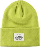 coal men's the uniform knit workwear beanie hat with cuffed design logo