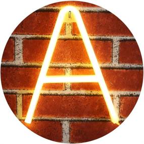 img 4 attached to 🌟 Stylish LED Neon Alphabet Marquee Lights for Vibrant Decor - Warm White Letter 'A' for Birthdays, Weddings & Parties