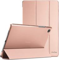 💖 procase galaxy tab a7 case 10.4 inch (sm-t500 / t505 / t507), protective hard shell cover with stand for 2020 samsung tab a7 tablet - rosegold logo