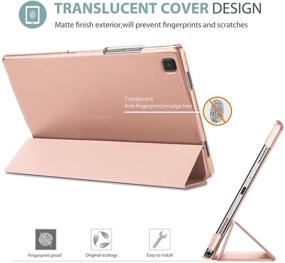 img 2 attached to 💖 ProCase Galaxy Tab A7 Case 10.4 Inch (SM-T500 / T505 / T507), Protective Hard Shell Cover with Stand for 2020 Samsung Tab A7 Tablet - Rosegold