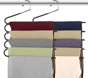 img 4 attached to Niclogi Hangers Organizer Non Slip Trousers Storage & Organization