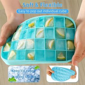 img 3 attached to ☃️ Ice Cube Trays with Lid and Bin - Silicon Mold for Freezer - BPA Free Container for Cocktails, Whiskey, Baby Food - Includes Scoop