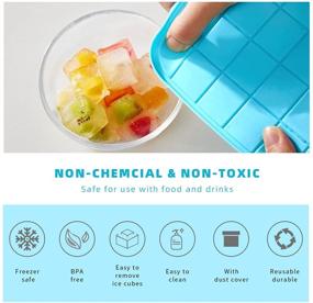 img 2 attached to ☃️ Ice Cube Trays with Lid and Bin - Silicon Mold for Freezer - BPA Free Container for Cocktails, Whiskey, Baby Food - Includes Scoop