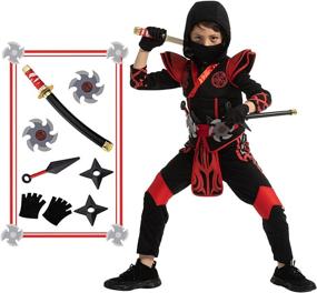 img 4 attached to 🎃 Unleash Your Inner Ninja with the Halloween Ninja Onery Costume Dress!