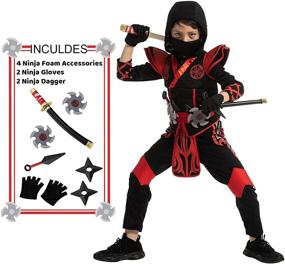 img 3 attached to 🎃 Unleash Your Inner Ninja with the Halloween Ninja Onery Costume Dress!