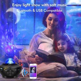 img 3 attached to 🌟 Enhance Your Space with the LED Star Projector – 3-in-1 Ocean Wave Projector for Bedroom/Game Room Decor with Adjustable Lightness, Remote Control, and Music Speak