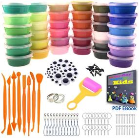 img 4 attached to 👾 BigTeddy - 36 Colors Air Dry Clay: DIY Doll Making Craft Dough Kit with Modeling Tools and Keychain Cellphone Strap - Ideal Gift Set (201pcs)