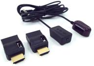 набор hdmi ir-увеличителей с диапазоном до 70 футов - ик-увеличитель для аудио/видео устройств, включает в себя ик-приемник, ик-излучатель и hdmi-адаптер. логотип