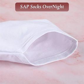 img 1 attached to 10 Pairs Overnight Moisturizing Spa Socks for Dry Feet 🧦 - Enhancing Moisture with Cosmetic Benefits for Women and Men (White)