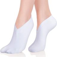 10 pairs overnight moisturizing spa socks for dry feet 🧦 - enhancing moisture with cosmetic benefits for women and men (white) logo