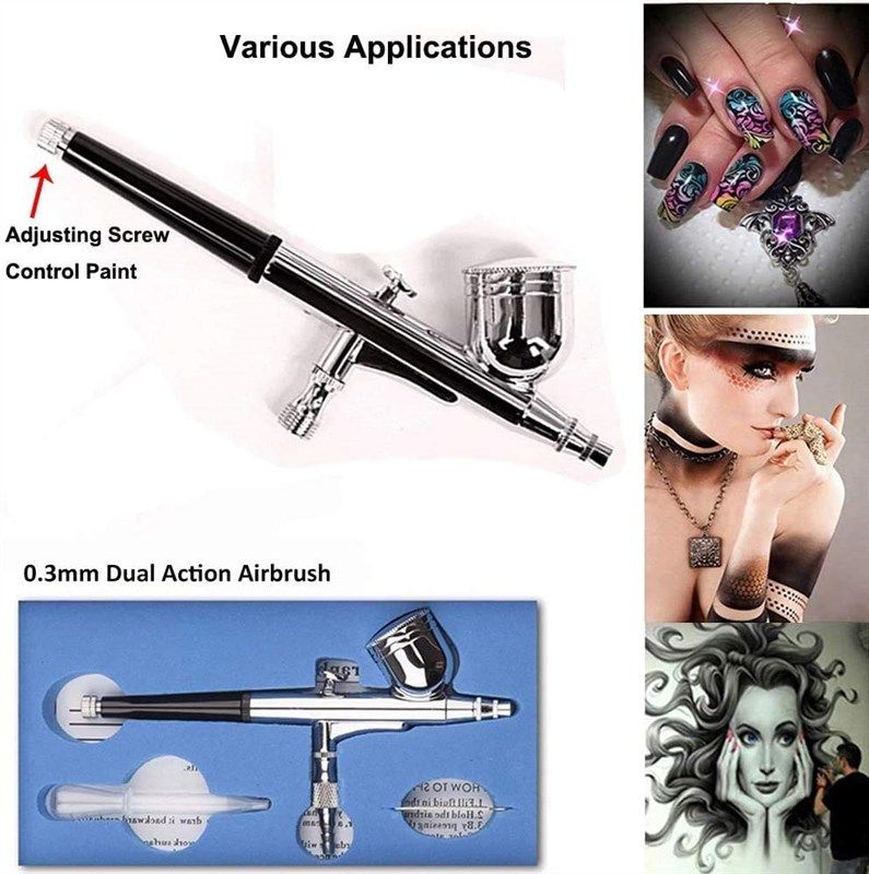  Spedertool Airbrush kit with Acrylic Airbrush Paint