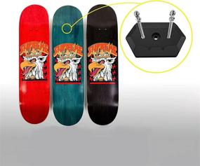 img 3 attached to 🛹 Hikeen Skateboard Deck Mount: Optimal Skateboard Display and Storage with Floating Effect