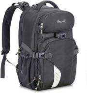 🎒 endurax camera backpack for outdoor travel - fits 2 dslr/slr camera, 3-5 lenses, and a 15.6-inch laptop (grey) logo