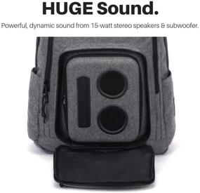 img 3 attached to 2020 Edition Gray Bluetooth Speaker Backpack: 20-Watt Speakers & Subwoofer for Parties, Festivals, Beach, School - Works with iPhone & Android!