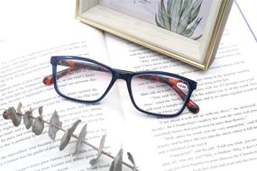 img 2 attached to Stylish CAWINT Reading Glasses for Small-Faced Women & Men- 6 Pack, Lightweight Square Frame Readers