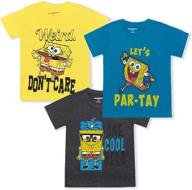 👕 набор футболок с короткими рукавами nickelodeon spongebob squarepants из трех штук для мальчиков логотип