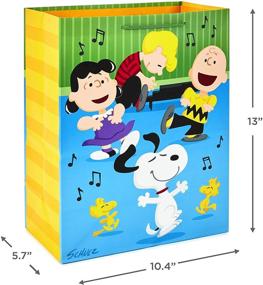 img 2 attached to 🎁 Hallmark Peanuts Christmas Gift Bag Bundle (4 Large 13-inch Gift Bags, 2 Designs) Featuring Snoopy, Woodstock, Charlie Brown and Friends