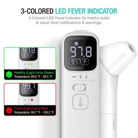 img 3 attached to 🌡️ EasyEast Touchless Infrared Thermometer: Smart Forehead & In-Ear Thermometer for Adults, Babies, and Kids - Fast Reading, Immediate Fever Detection, Smart Digital Screen (No Battery Included)