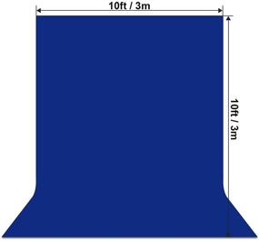 img 3 attached to Lidlife 10 x 10 ft Blue Backdrop - Chromakey Blue Screen Background for Photoshoots & Videos - Polyester Fabric for Studio Quality Results - Includes 4 Backdrop Clips