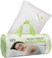 🌿 homelux king size aloe vera bamboo pillow: hypoallergenic comfort with memory foam logo