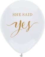 💍 magjuche белые balloons she said yes: 16 штук золотые украшения для душа невесты и помолвки - идеальные украшения для свадебного проводов и фото-реквизита. логотип