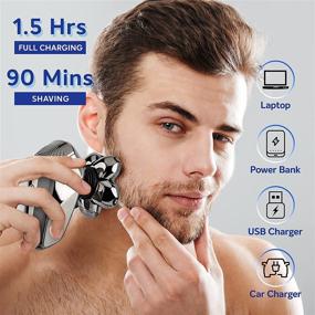 img 2 attached to 🪒 Ultimate 5-in-1 Electric Head Shaver for Bald Men by AidallsWellup - Anti-Pinch, Ergonomic, Cordless & Rechargeable