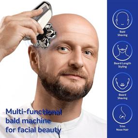 img 3 attached to 🪒 Ultimate 5-in-1 Electric Head Shaver for Bald Men by AidallsWellup - Anti-Pinch, Ergonomic, Cordless & Rechargeable