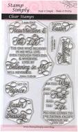 🐰 stamp simply clear stamps easter christian religious 4x6 sheet - 6 pieces: a meaningful collection for creative easter crafting logo