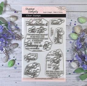 img 1 attached to 🐰 Stamp Simply Clear Stamps Easter Christian Religious 4x6 Sheet - 6 Pieces: A Meaningful Collection for Creative Easter Crafting