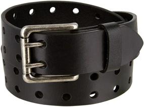 img 3 attached to 🧳 Vintage Black Leather One-Piece Roller: Men's Accessories and Belts