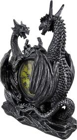 img 3 attached to 📚 Gothic Bookshelf Clock: DWK Twin Dragon, Decorative Fireplace Dragon Figurines, Vintage Shelf Clock - 11