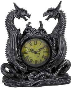 img 4 attached to 📚 Gothic Bookshelf Clock: DWK Twin Dragon, Decorative Fireplace Dragon Figurines, Vintage Shelf Clock - 11